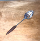 Vintage Androck Red Slotted Spoon Bakelite Handle Serve Kitchen Utensil USA