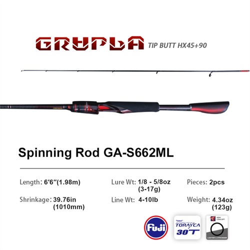 PURELURE GRUPLA Universal Spinning Casting Lure Fishing Rod Fast/Extra Fast - Picture 13 of 28