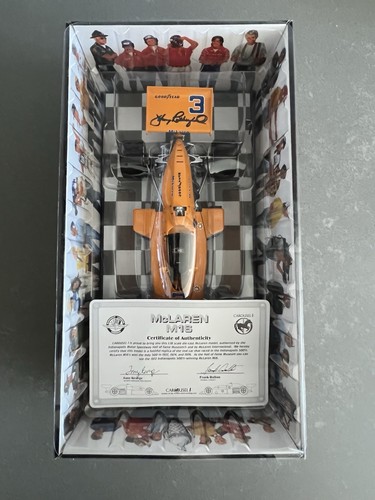 Johnny Rutherford Rare Signed Carousel 1:18 McLaren M16 #3 1974 Indy 500 Winner - Picture 11 of 18