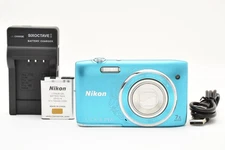 [EXCELLENT+++++] Nikon COOLPIX S3500 BLUE 20.0 MP Digital Camera From JAPAN