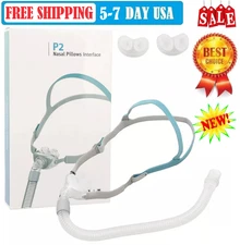 Complete Nasal Pillow CPAP Kit: Headgear, Frame, Tube & 3 Pillows NEW!