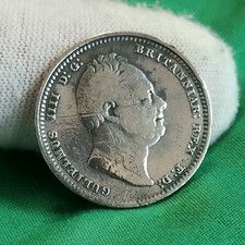 William IIII 1836 Silver One Shilling Coin Metal Detecting Find (421)