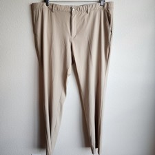 Adidas Golf Pants Men  s Size 44 Beige Tan Performance Stretch Flat Front