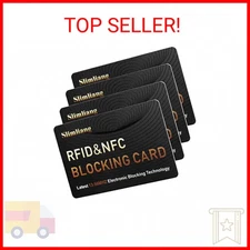 4 Pack RFID Blocking Card, Smart Slim Design Perfectly fits in Wallet/Purse