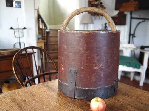 A Fabulous Large Rustic Bentwood Farm Bucket Folk Art Ideal Morning Sticks Etc - Picture 22 of 22
