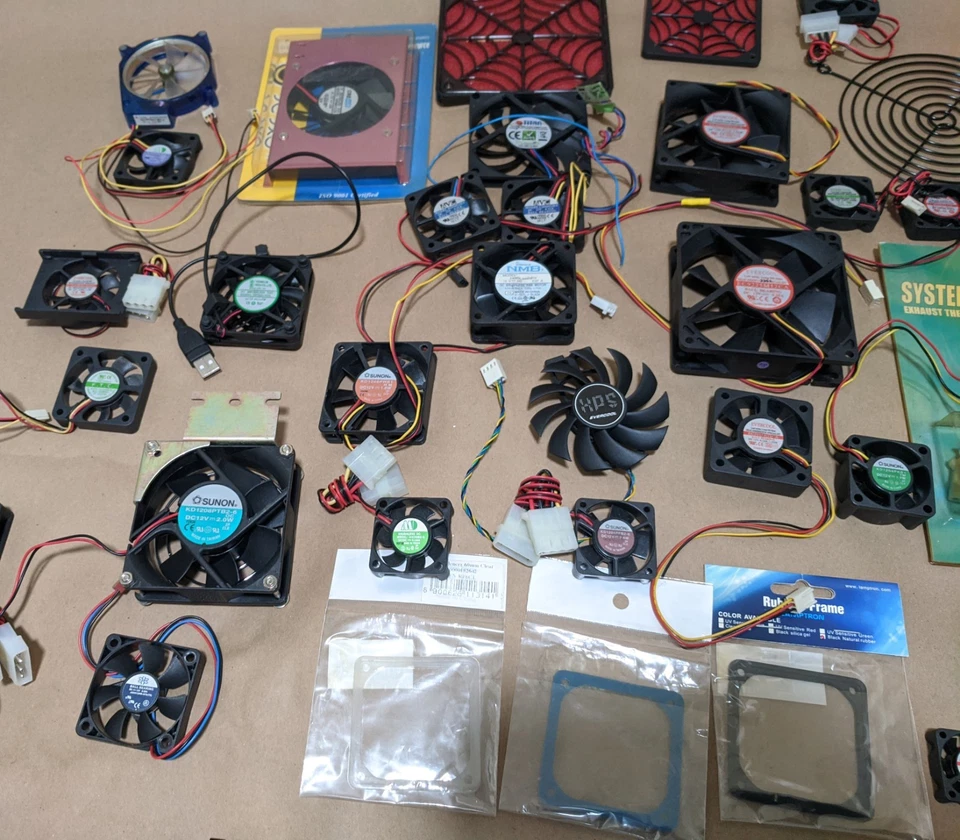 Mixed 37pack: System Blower Fan,Anti-Vibration Pad,  30-92mm Case Cooling Fan - Image 2 of 4