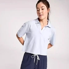 Calia Womens Seamless Light Blue Polo. Size XL (NWTS)