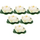 6Pcs Floating Lotus Flowers Decor for Garden Fish Tank Decoration