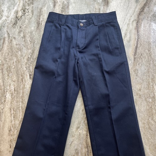 Chaps Boys School Approved Pants Size 10 Reg Adjustable Waist NAVY BLUE - Picture 4 of 5