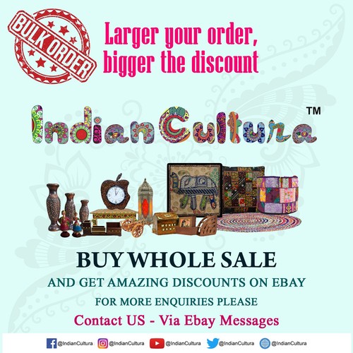 Indian Pouf Ottoman Cover Bohemian Vintage Patchwork Indian Pouffe Foot Stool - Picture 9 of 12