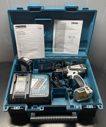 Makita XFD01 18v Compact 1/2” Driver Drill Kit w Battery Charger Case - Works!