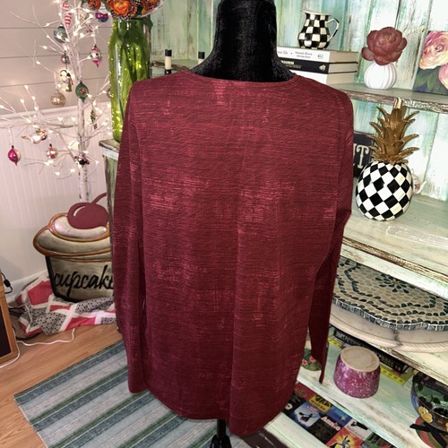 Sonoma Goods for Life weinrot Langarmshirt Rundhals XL - Bild 4 von 5