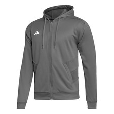 adidas Training Full Zip Hoodie Mens Grey Casual Athletic Outerwear HR5161-A