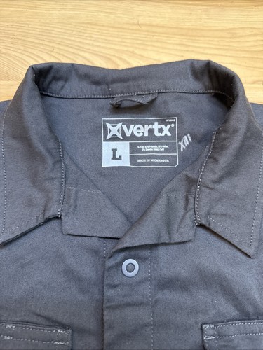 Vertx Herren schwarz taktisch belüftet Langarm Druckknopfleiste Hemd Größe Large - Bild 2 von 7