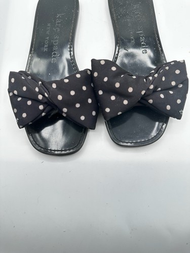 Kate Spade New York Bikini Slide Polka Dot Bow Sandal Size Women’s Sz 6B - Picture 2 of 9