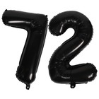 Large Number Balloons Black Birthday Anniversary Celebration Party Decorations