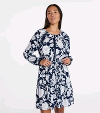 NWT Time and Tru Women's Lace Trimmed Mini Dress with Long Sleeves - Small