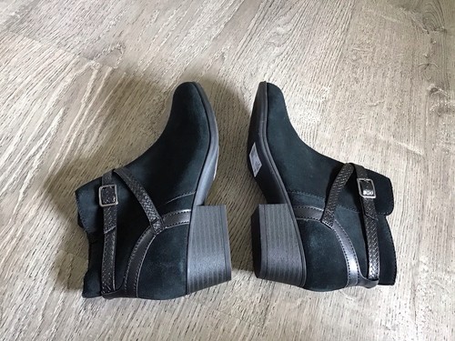Clarks Collection Womens Size 6 W Wide Ankle Booties Black 15807 Adreena Hi - Picture 11 of 14