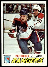 1977-78 Topps #221 Pat Hickey New York Rangers NM