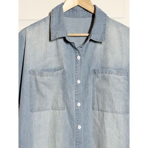 Cupshe Denim Daydream Mini Shirt Dress, Women's Size M - Bild 6 von 7
