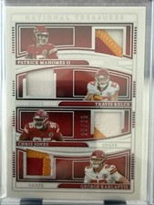 2024 National Treasures – Quad Patch /25 Chiefs Mahomes, Kelce, Jones, Karlaftis