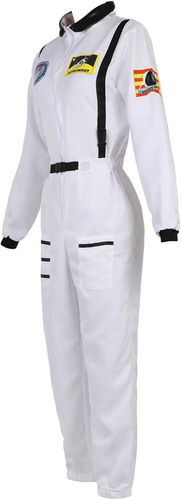 Astronauten Kostüm Damen Erwachsene Weltraum Raumfahrer Halloween Cosplay - Bild 2 von 8