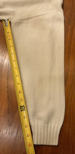 Suéter de lujo de agua salada beige-multicolor de gran tamaño talla mediana - Imagen 10 de 10