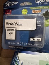 BROTHER TZE-251 Label Tape Cartridge Lot 0f 10