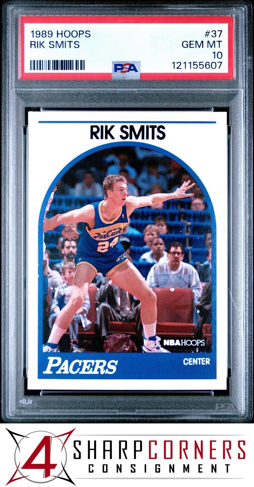 1989 HOOPS #37 RIK SMITS RC PACERS PSA 10