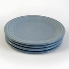 FOUR Fiesta Periwinkle Blue Salad 7.25” Plates Homer Laughlin Retired Fiestaware