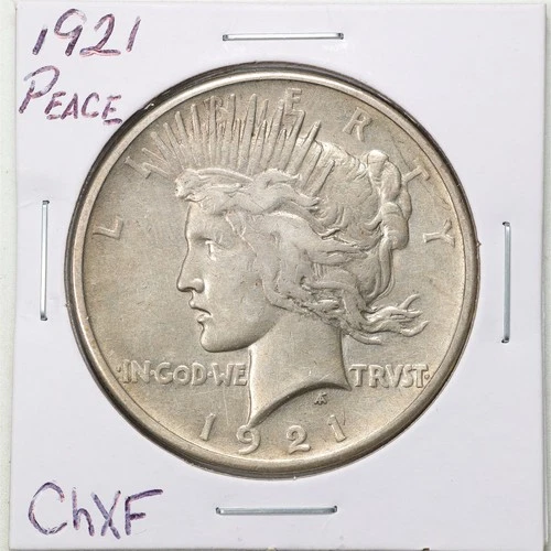 1921 $1 Peace Silver Dollar in Choice XF Condition #6607
