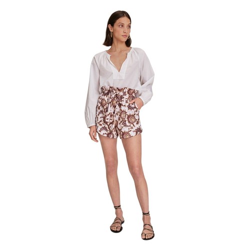ALC Mia Crisp Bohemian Split Neckline Blouson Sleeve Blouse Size 2 NWT - Picture 5 of 16