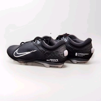 Nike Women's Hyperdiamond 4 Elite Metal Softball Cleat CZ5917-010 Black Size 7.5