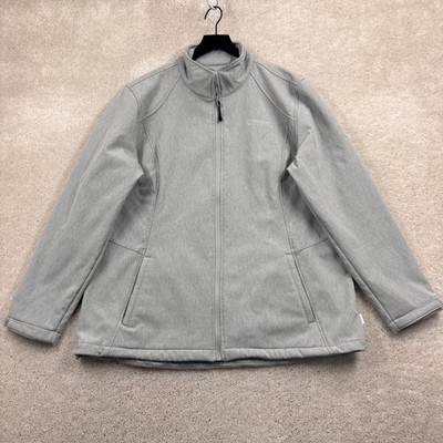 Magellan Jacket Womens Size 2XL Gray Full Zip Pockets Softshell Fleece Lined