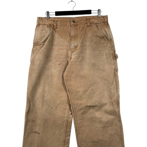 Vintage Carhartt Canvas Carpenter Pants Tan Mens 34x32 - Picture 2 of 7