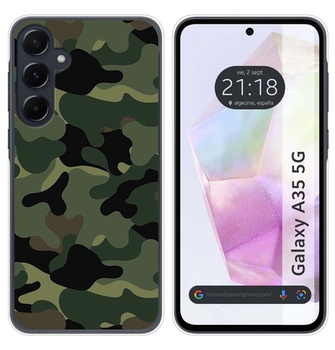 Silikonhülle Für Samsung Galaxy A35 5G Camouflage Design Zeichnungen