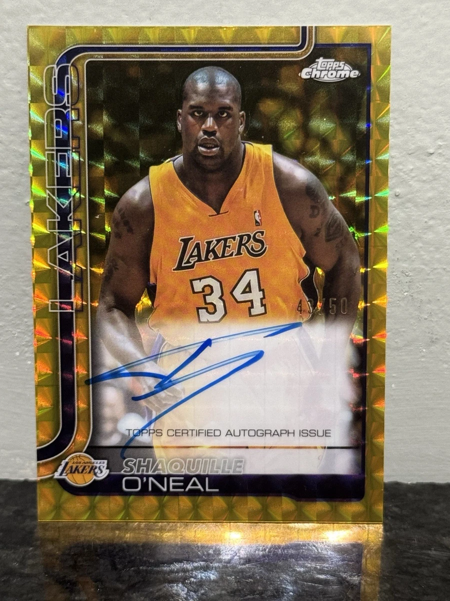 Topps Shaquille O'Neal Basketball Autographed Sports Trading Cards