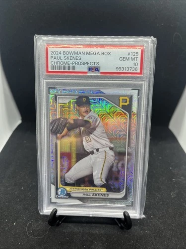 Paul Skenes 2024 Bowman Mega Box #125 Chrome Prospects Mojo Rookie RC PSA 10
