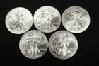 NobleSpirit (PH) SUPERB GEM BU 5x 2014 1oz .999 American Silver Eagle Lot #3