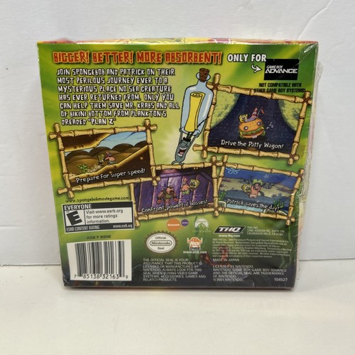 Bob Esponja Pantalones Cuadrados Película Nintendo Game Boy Advance 2004**SELLADO*** - Imagen 6 de 6