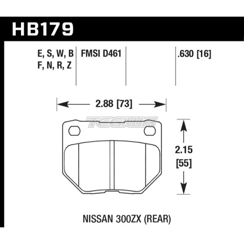 HAWK Performance PC Performance Ceramic Street Brake Pads Rear - HB179Z.630 - Picture 2 of 9