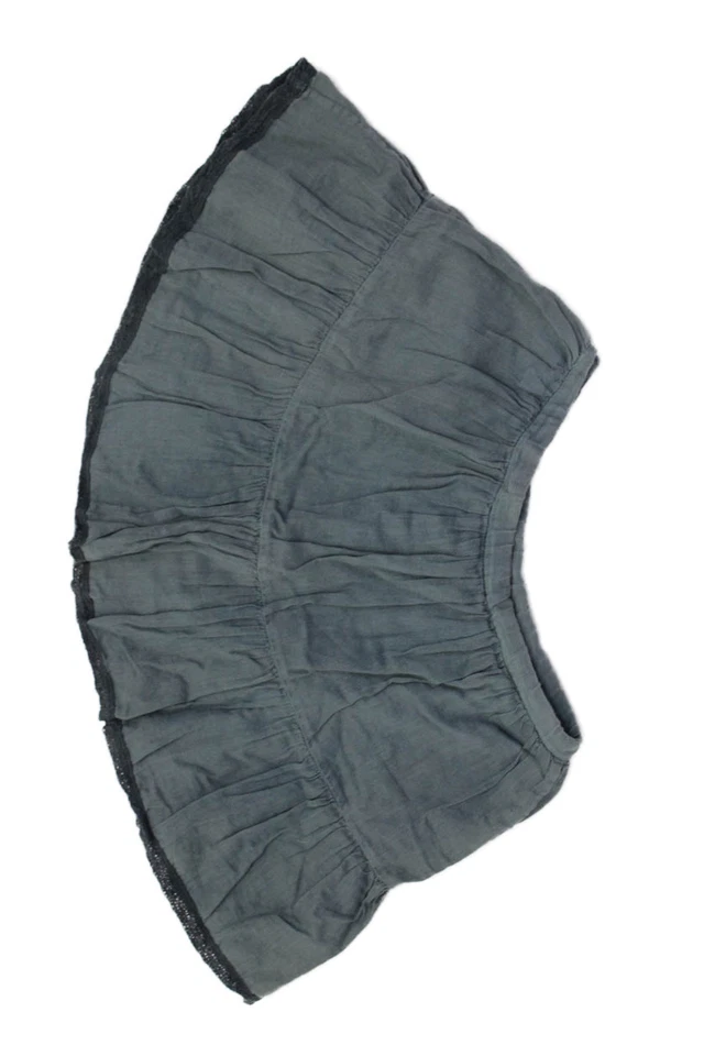 Falda Bonpoint Niñas Algodón Cintura Elástica Detalle Reunido Encaje Ribete Gris Talla 6 Foto 2 de 4