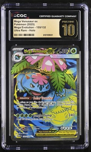 Pokemon Mega Venusaur ex 155/132 Ultra Rare Mega Evolution - CGC 10 PRISTINE