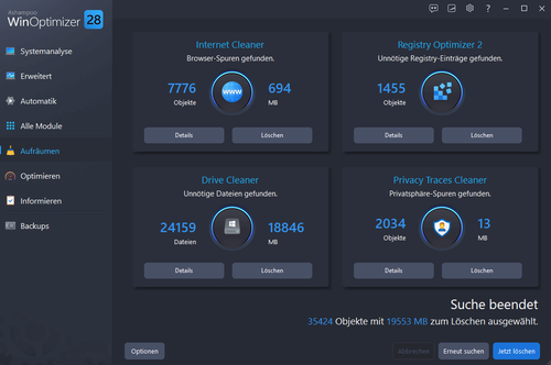 Ashampoo WinOptimizer 28, 1 PC, Win 11,10,7, Dauerlizenz, Digitaler Download - Bild 5 von 6