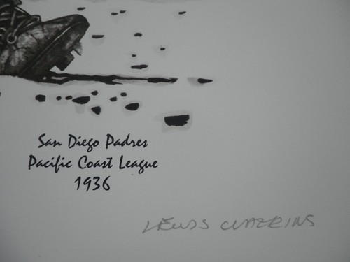 Litografía de béisbol JSA firmada por los Medias Rojas de Boston 1936 por los Padres de San Diego de Ted Williams - Imagen 4 de 6