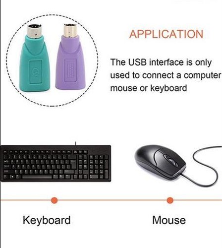 Excellent Grade A+ PS/2 to USB A Adapter Male to Female f Mouse and Keyboard NEW - Picture 6 of 9