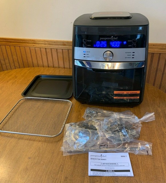 Pampered Chef Deluxe Air Fryer Black for sale online eBay