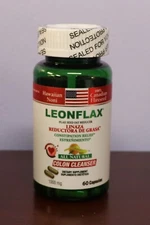 NEW FRESH Leon Flax Seed Constipation Fat Reducer Colon Cleanser (60) Exp 03/27