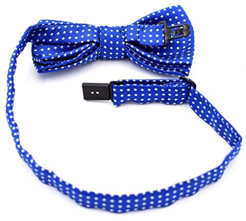 Pre-Tied Little Boy's Polka Dot Bow Ties Baby Solid Color Bow Electric Blue - Picture 4 of 4