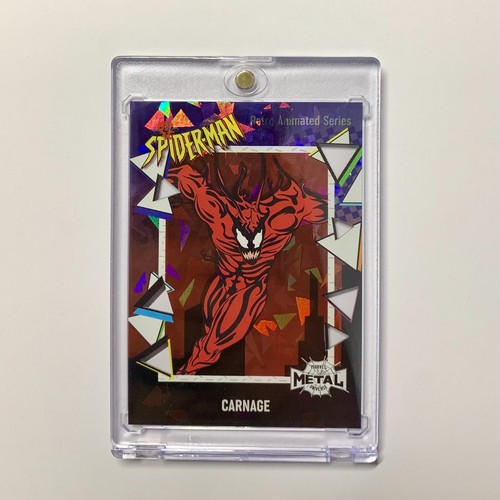 Carnage 2021 SkyBox Metal Universe Spider-Man Retro Animated Series #AST-3 1:360 - Picture 1 of 6